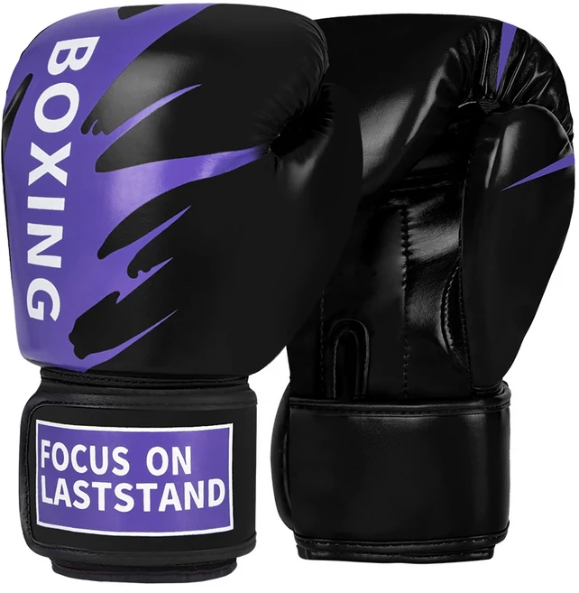 남성과 여성을위한 전문 권투 장갑 성인 무술 훈련 무에타이 파이팅 프리 스타일 복싱 샌드백 펀칭, 03 Black, 01 8oz, 1개