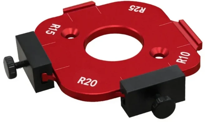 문짝지그 2개 4IN 목공 라우터 템플릿 키트 알루미늄 R0R50 코너 포 도구 DIY용, 03 R0 R5 R20 R25