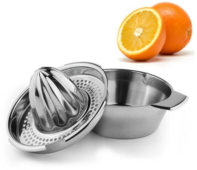 휴대용 레몬 오렌지 수동 과일 착즙기 304 스테인리스 스틸 주방 액세서리 도구 밀감 생 주스 메이커, [01] 1pc, 01 1pc, 1개