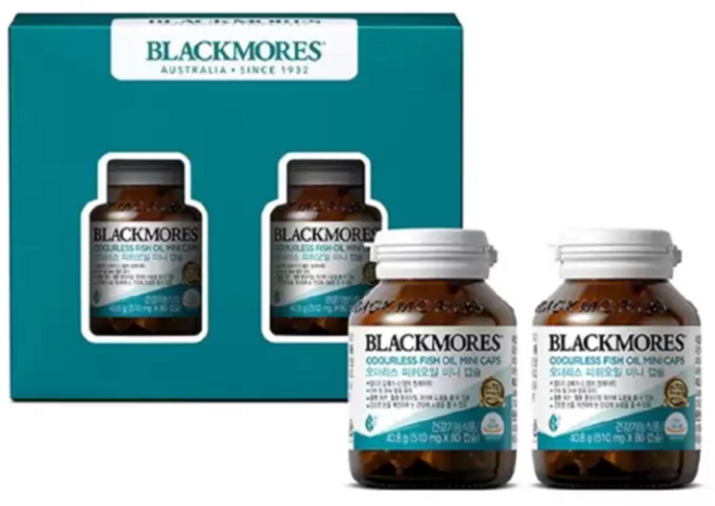 코스트코 블랙모어스 오더리스 피쉬오일 미니캡슐 선물세트, 1개, 80정