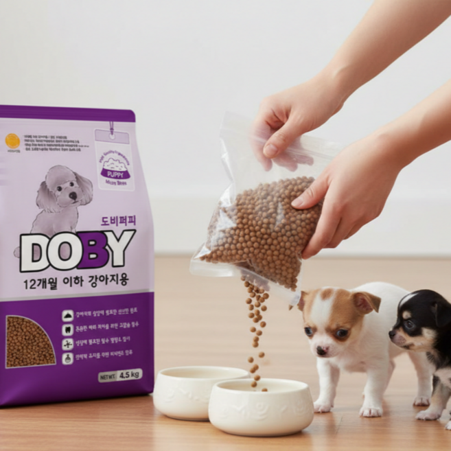 도비 퍼피 퍼피/키튼 12개월 이하 반려견용 건식사료, 4.5kg, 1개