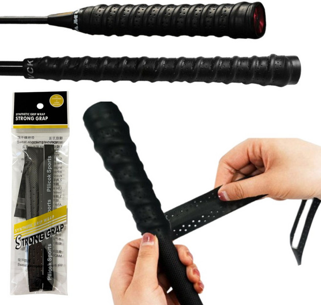 골프 배드민턴 낚시 테니스 그립 쿠션 테이프, 6개, 블랙