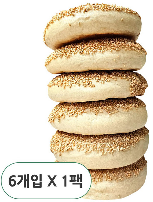 DALDA 참깨 베이글 당일생산 수제베이글, 6개, 110g