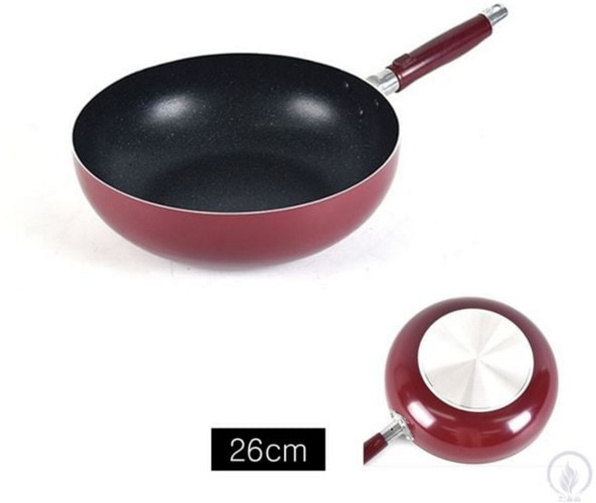식당용웍 업소용후라이팬 중화웍 보급형 업소용 마블 코팅 튀김팬 26cm 일반상품, 1개, 1cm