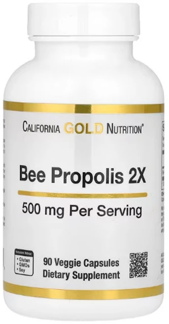 CALIFORNIA GOLD NUTRITION 캘리포니아 골드 뉴트리션 Bee 프로폴리스 2X 농축 추출물 500mg 90정 베지캡슐 X 3EA, 3개 - 쿠팡