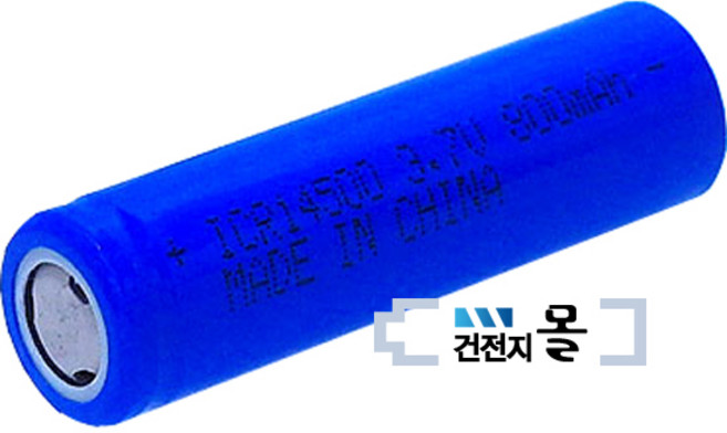 맥스파워 리튬이온 충전용 건전지 MP14500 (3.7V 800mAh), 1개, 1개입