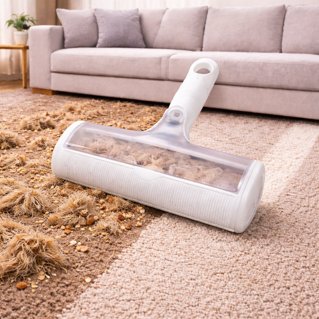 카펫 털 제거 브러시 소파 러그 반려동물 털 청소 돌돌이 대체, 1개, 화이트