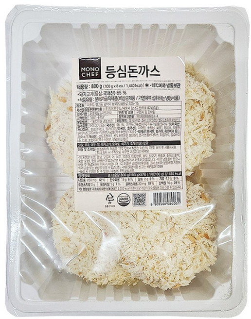 바이오마켓_모노마트 등심돈까스 800g, 1개