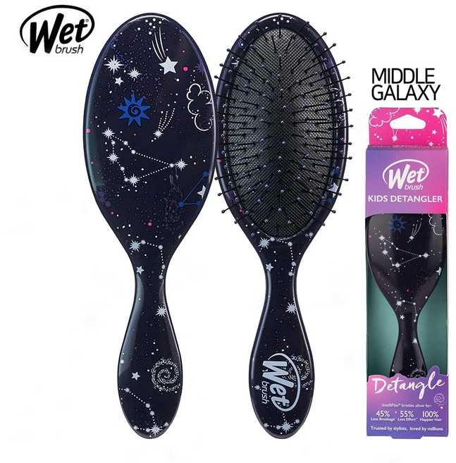 웻브러쉬 키즈 미들 사이즈 오리지널 디탱글러 WET BRUSH KIDS MIDDLE ORIGINAL DETANGLER, GALAXY, 1개 - 쿠팡