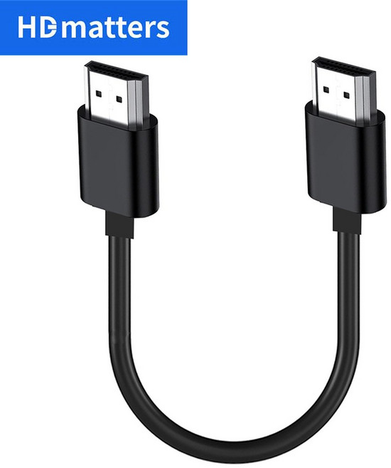 울트라 짧은 HDMI 케이블 4K 20CM HDMI 1.4 케이블 남성-HDMI 남성 코드 Apple TV PS5 Xbox 시리즈 X PS4 pro HDTV 용 HDMI 리드, 1)Black, 0.2M, 1개, A. 0.2M