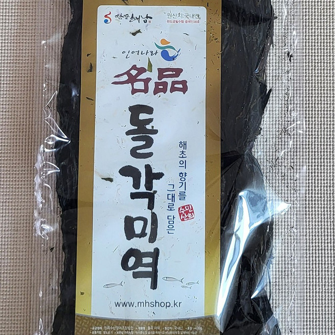푸드꾸미 완도 단 돌각미역 자연산 산모용 건미역, 1개, 400g