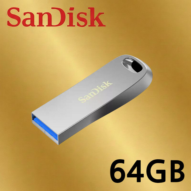 샌디스크 울트라 럭스 Ultra Luxe CZ74 USB 3.2 메탈, 64GB, 1개