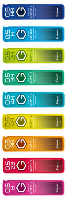 百樂PILOT 0.5mm超級G自動鉛筆芯(HRF-5G), 1個, 2B, 0.5mm