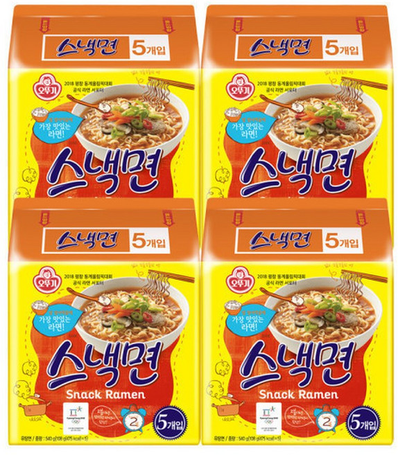 스낵면 108g 5입x4개 (총 20봉), 20개