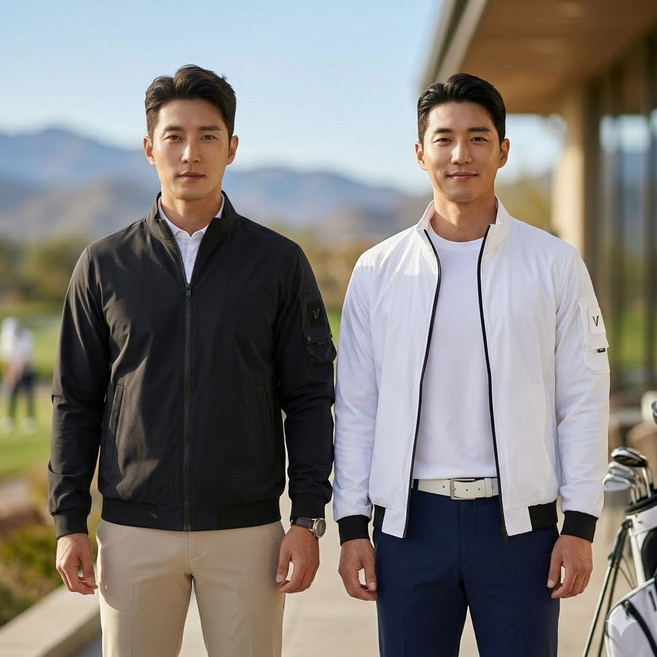 볼빅 남성 봄 골프웨어 방풍 에센셜 스판 골프 바람막이 자켓