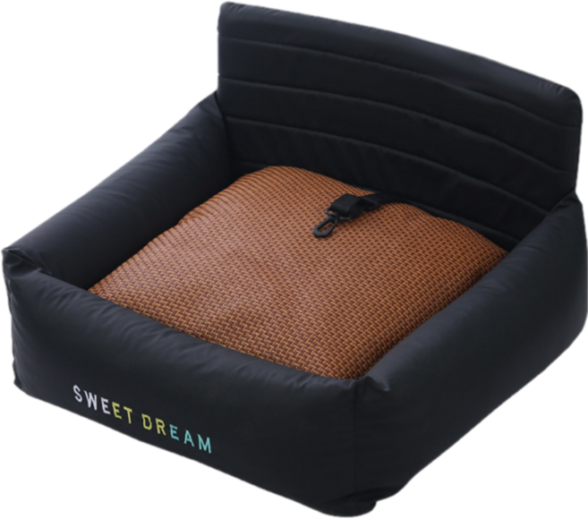 FUMEIN 겨울 사계절 쿨앤웜 펫 카시트, 1개, 블랙