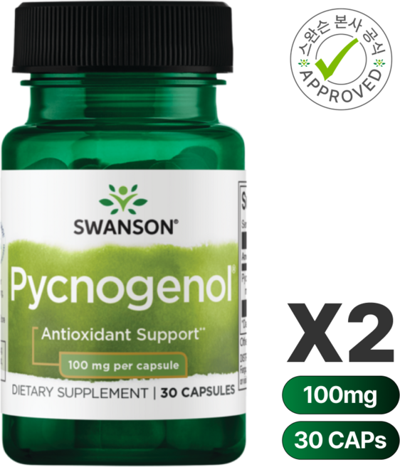 스완슨 울트라 피크노제놀 100mg 30캡슐 2개, 30정