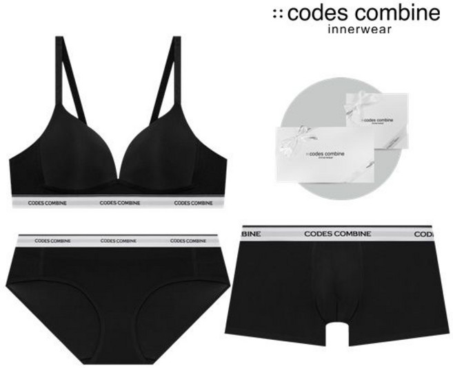 [백화점 정품] 코데즈컴바인 이너웨어 [선물포장]남여커플세트CEWBRBPDR114BK
