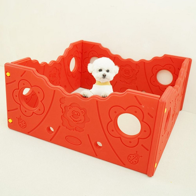 강아지 다용도 공간 울타리 1P 조립형 놀이터 노견 애견 울타리 볼풀 분리 조립식 반려견 강아지 퍼피 dew+3543Wz