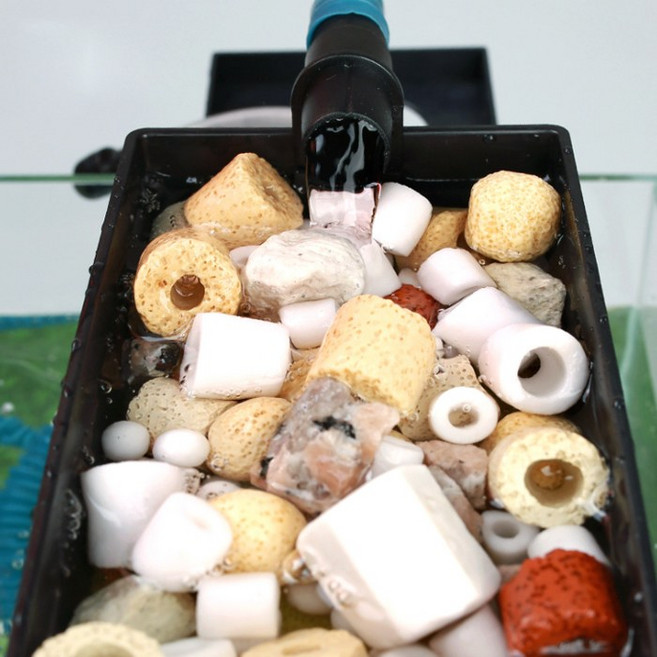 어항 스펀지 저면 상면 여과재 망 10가지 혼합 420g, 여과재10종420g, 1개