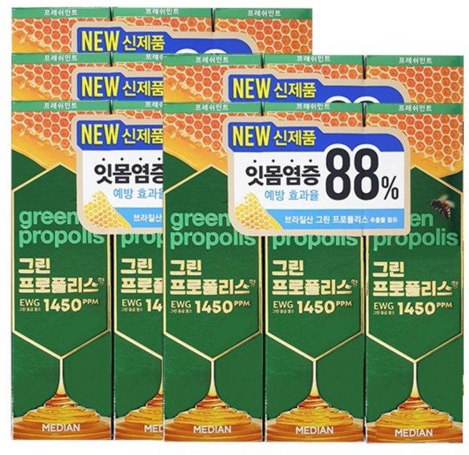 메디안 프로폴리스향 홈패밀리 치약, 100g, 15개
