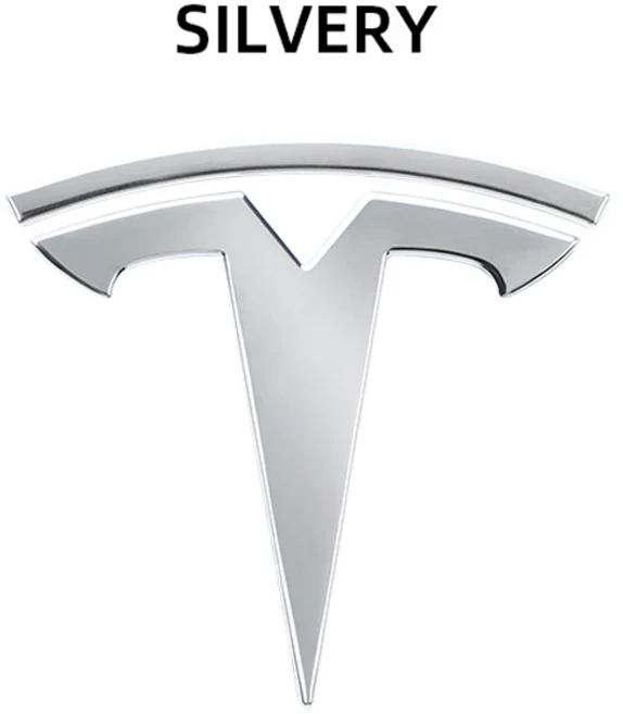 테슬라 자동차 앞 엠블럼 뒤 트렁크 스티커 (모델 3 Y용) 금속 로고 교체 검정 처리, 01 Y rear 1pcs, 03 은