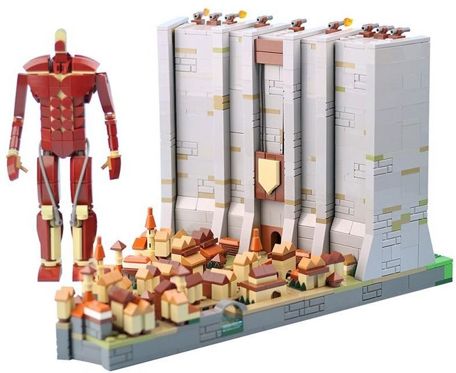 진격의거인 블럭 월 마리아 성벽 방벽 거인 세트, 1개