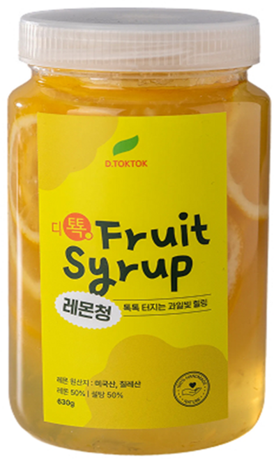 디톡톡 수제 레몬청 레몬차 레몬에이드 630g, 1개, 1개입