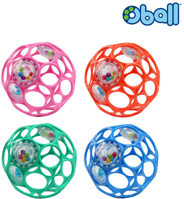 오볼 래틀(소), 핑크, 1개