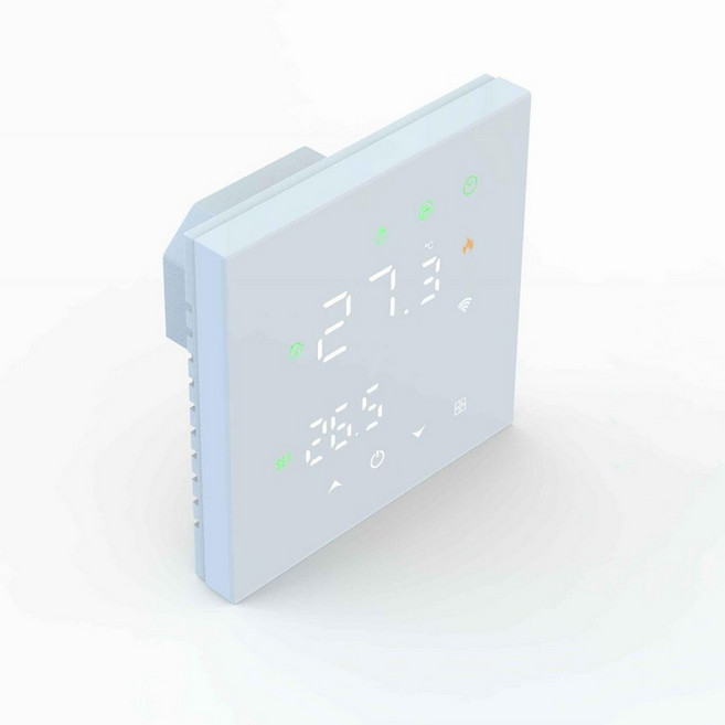 융스위치 온도조절기 보일러 미러타입 wifi 지능형 컨트롤러 온도 스크린 없음 난방 전자, M03 올화이트 전기 수지열, 1개