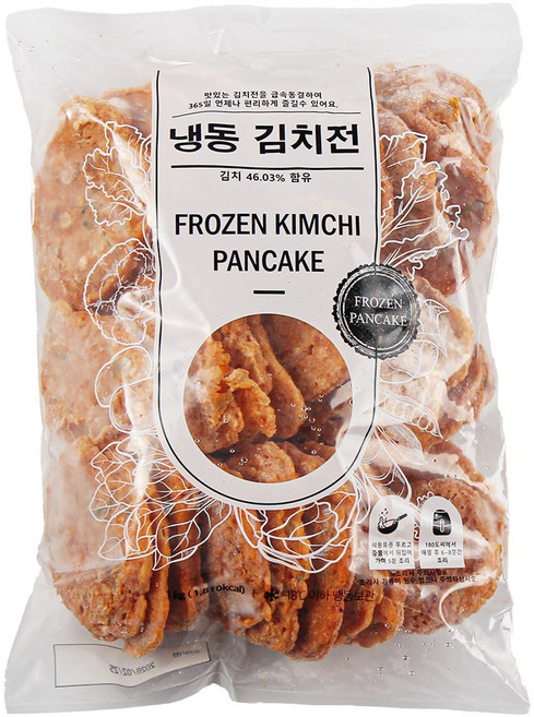 냉동김치전 김치부침개 냉동간편조리 안주 간편식 가정용 업소용, 3개, 1kg