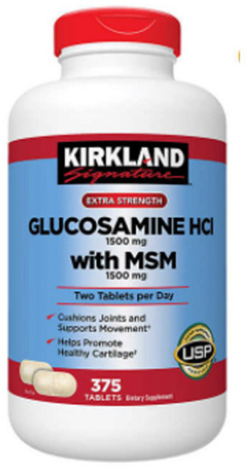 커클랜드시그니춰 글루코사민 HCI 1500mg MSM 타블렛, 1개, 375정