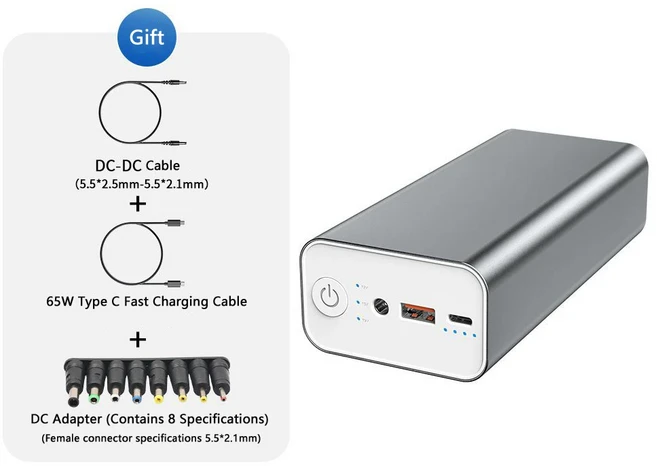 보조베터리 30000mAh 유형 C PD 65W iPhone 16용 양방향 고속 충전 Huawei Xiaomi Samsung 노트북 보조베터, 01 실버