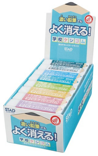 STAD 學校橡皮擦, 12個, 粉嫩色系
