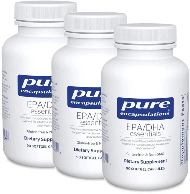 퓨어인캡슐레이션 EPA DHA 에센셜 피쉬오일 농축 오메가3 소프트젤 Pure Encapsulations, 3개, 90정 - 쿠팡