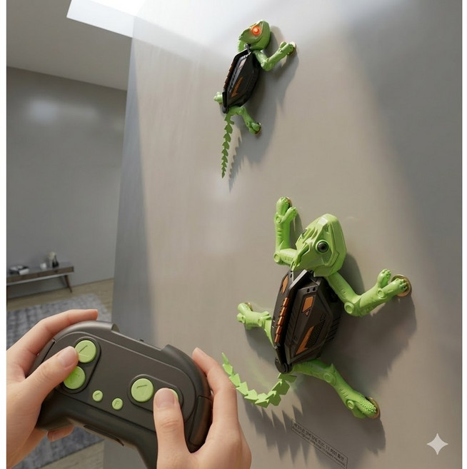 벽타는 도마뱀 RC 로봇 장난감 벽 기어오르는 카멜레온 장난감 선물, 1개, 이구아나
