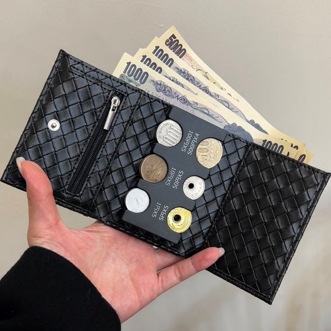 트립킹 고급 일본동전지갑 3단 지폐수납 엔화 케이스