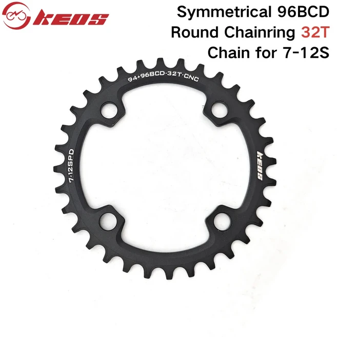 DECKAS 비대칭 라운드 바이크 체인링 MTB 크라운 자전거 크랭크셋 M6000 M7000 M4100 M5100 96BCD 40T 42T 44T 46T 48T 50T