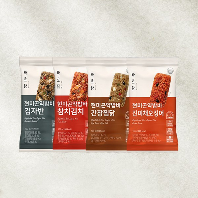 바르닭 현미곤약밥바 4종 5팩 골라담기, 현미곤약밥바 김자반 5팩
