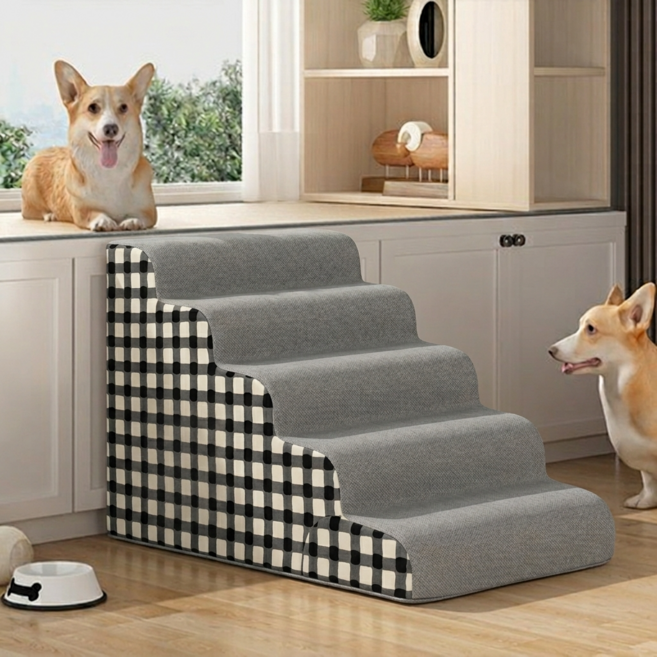 머스코 강아지 계단 높은 침대용 5단