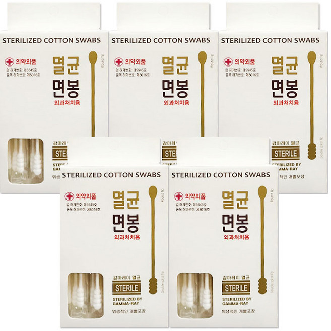 멸균 면봉, 30개입, 5개