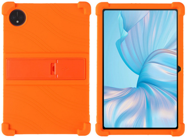 블랙뷰 탭 80 10.1 인치 태블릿 PC용 소프트 실리콘 충격 방지 커버 케이스 후면 킥스탠드 포함, [07] 주황색, 1개