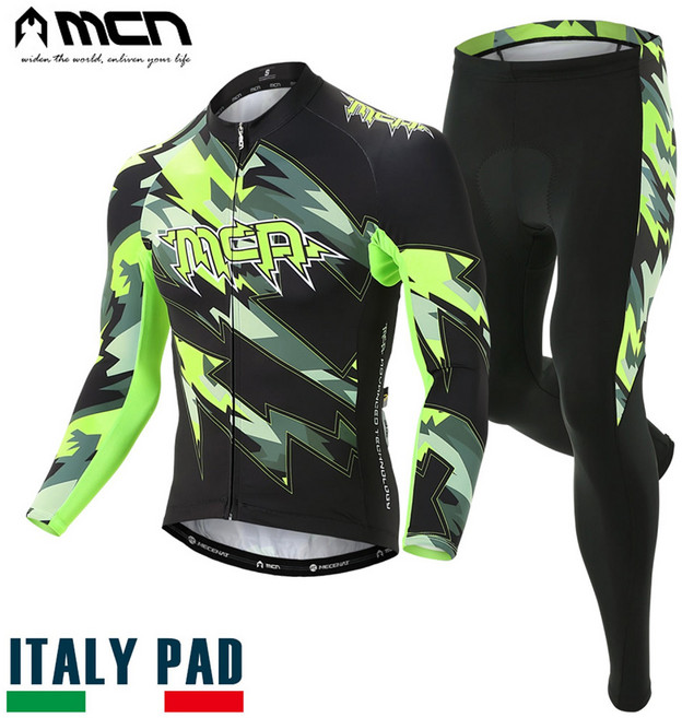 [MCN] (에너제틱) 3계절 자전거의류세트 긴팔져지 패드긴바지 라이딩옷