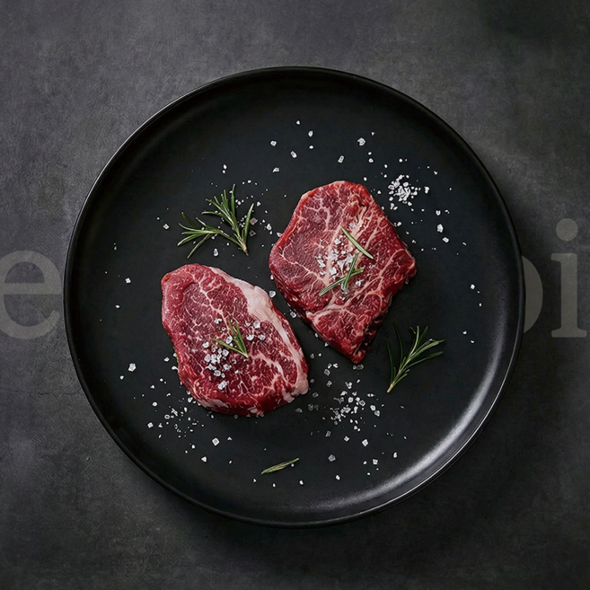 [에이징크래프트] 한우 숙성 드라이에이징 안심 스테이크 ( 개수 옵션 선택가능), 4개, 200g