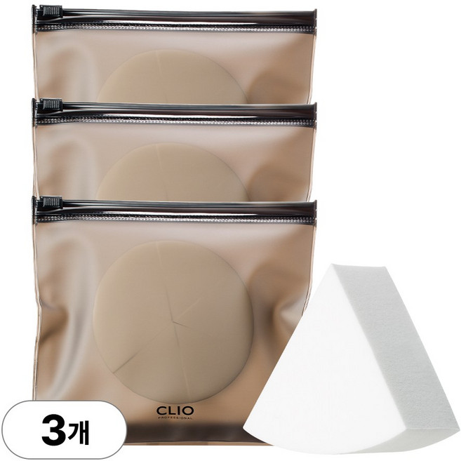 클리오 하이드로 메이크업 스펀지 오리지널 (대), 3개