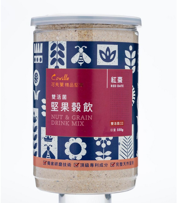 Coville 堅果飲 雙活菌 紅棗口味 550g, 2個
