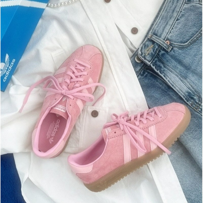 [국내정품/다음날도착] 아디다스 ADIDAS 버뮤다 핑크 글로우 스니커즈 데일리 운동화 단화 캔버스 여행 커플 단화 헬스화 키높이 클리어