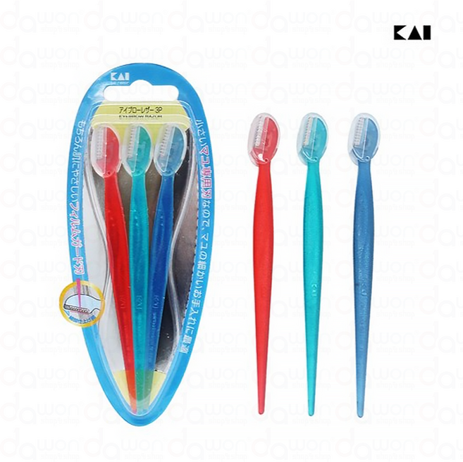 카이 KAI 미니 눈썹칼 (3P), RGB, 1개