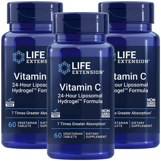 라이프익스텐션 비타민 C 베지테리언 타블렛, 3개, 60정 - 쿠팡
