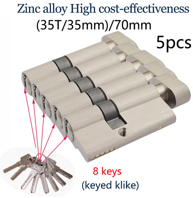 하나의 키로 모든 80MM 입구 35T/35MM 70MM 장치 열기 실린더 도어 40T/40MM 손잡이